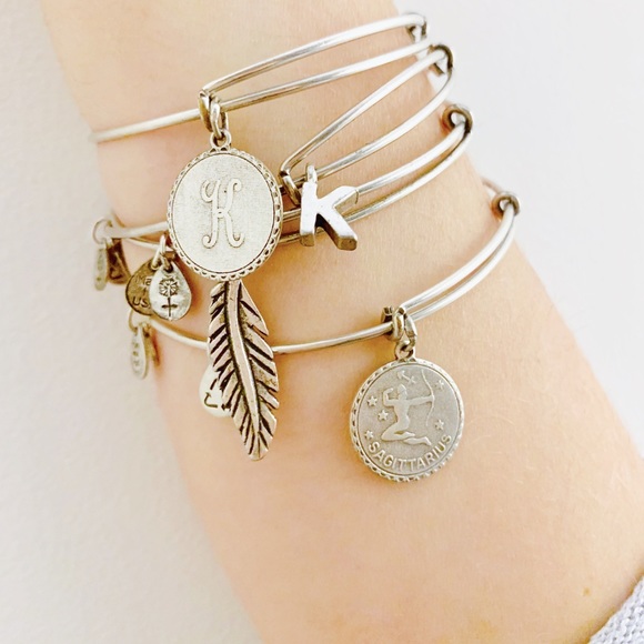Alex and Ani Jewelry - Alex and Ani “K” Initial Bracelet in Silver Alex and Ani Jewelry - Alex and Ani “K” Initial Bracelet in Silver